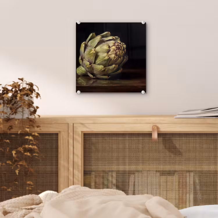 Glas schilderij - Artichok - Eten - Klassiek - Artichok - Eten - Klassiek plexiglas 5mm klein