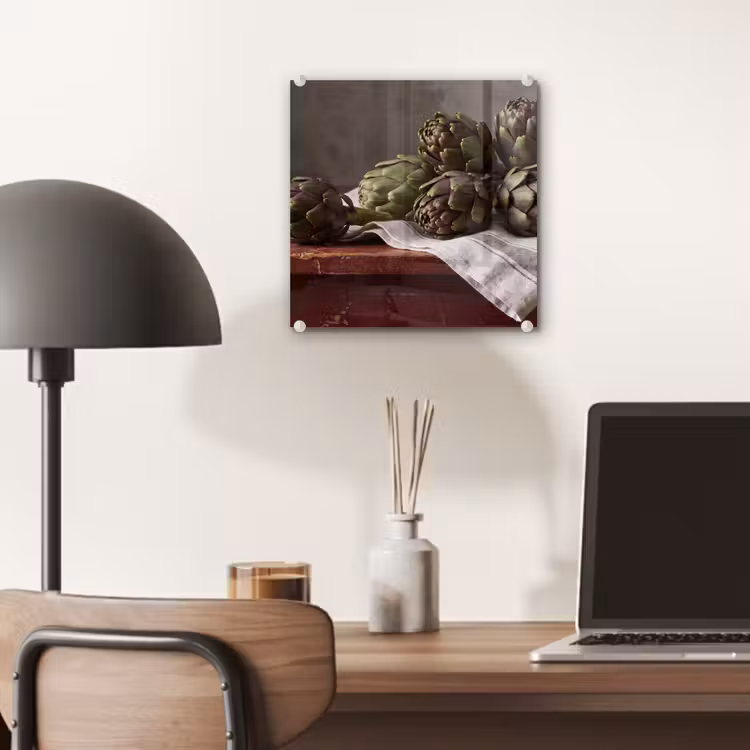 Glas schilderij - Artisjok - Eten - Rustiek - Artisjok - Eten - Rustiek plexiglas 5mm klein