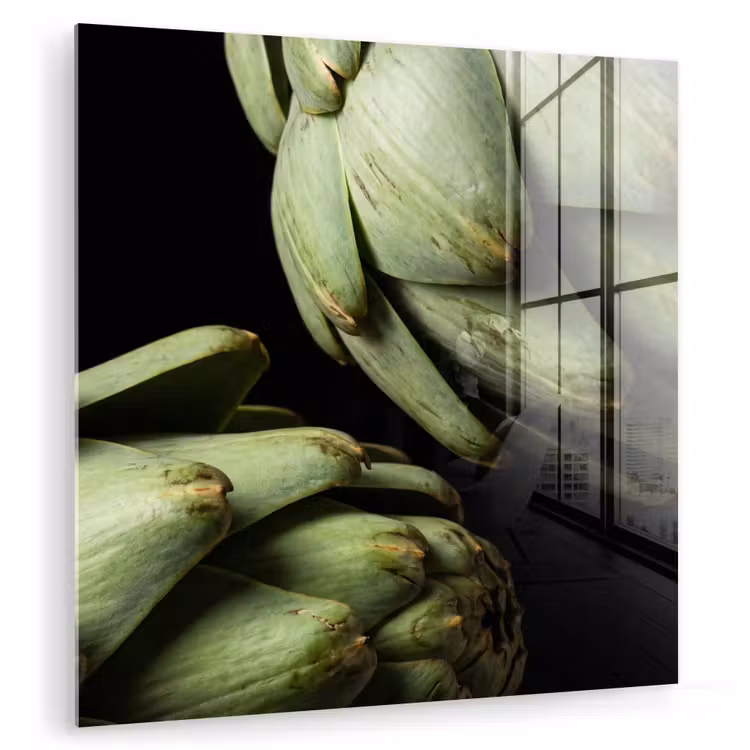 Glas schilderij - Artisjok - Groen - Eten - Artisjok - Groen - Eten plexiglas 5mm klein