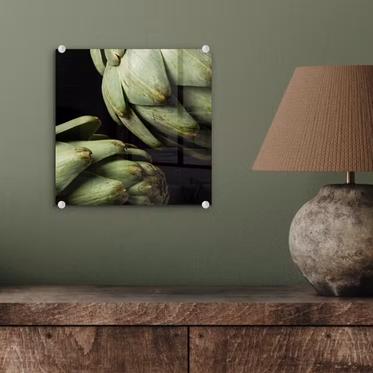 Glas schilderij - Artisjok - Groen - Eten - Artisjok - Groen - Eten plexiglas 5mm klein