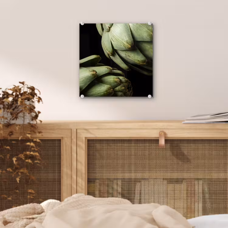 Glas schilderij - Artisjok - Groen - Eten - Artisjok - Groen - Eten plexiglas 5mm klein