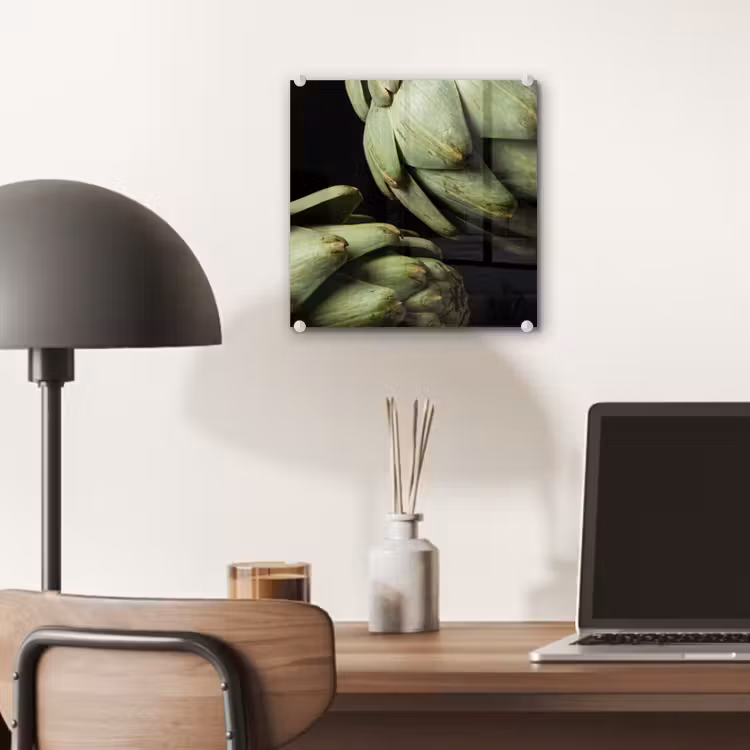 Glas schilderij - Artisjok - Groen - Eten - Artisjok - Groen - Eten plexiglas 5mm klein