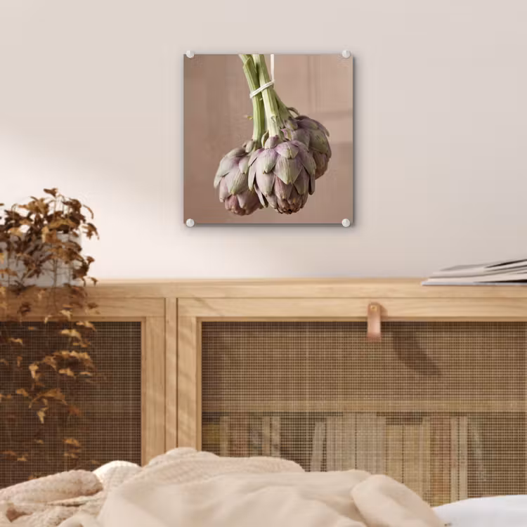 Glas schilderij - Artisjokken - Hangend - Groenten - Artisjokken - Hangend - Groenten plexiglas 5mm klein