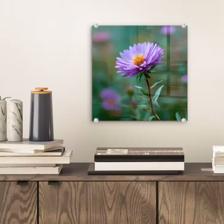 Aster - Paars - Bloem - Blaadjes plexiglas 5mm klein -sfeer1