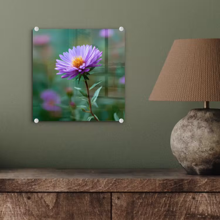 Aster - Paars - Bloem - Blaadjes plexiglas 5mm klein -sfeer3
