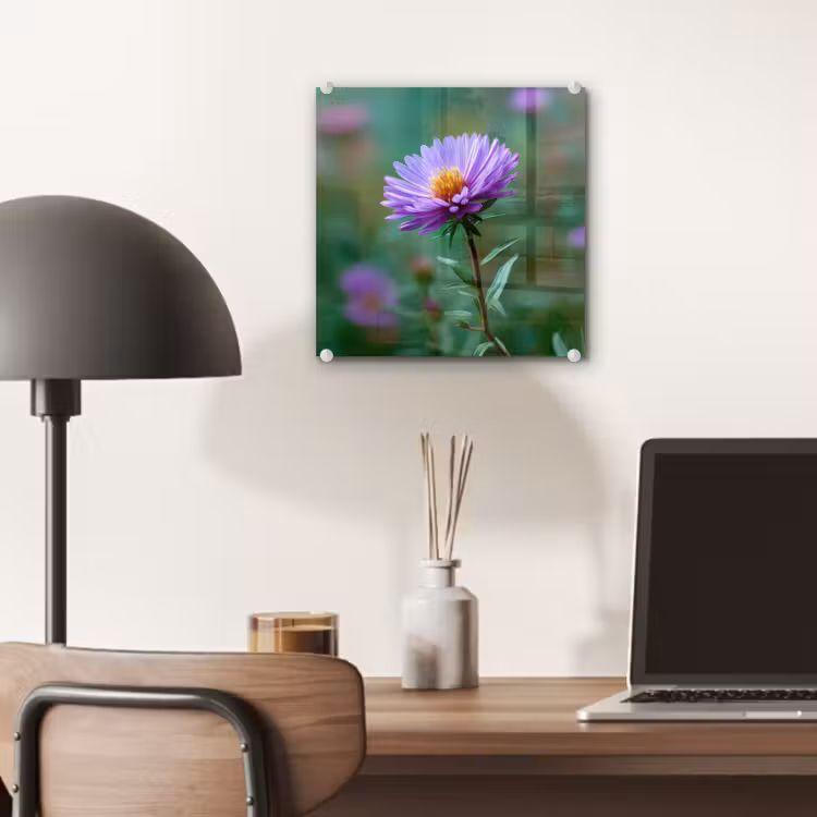 Aster - Paars - Bloem - Blaadjes plexiglas 5mm klein -sfeer6