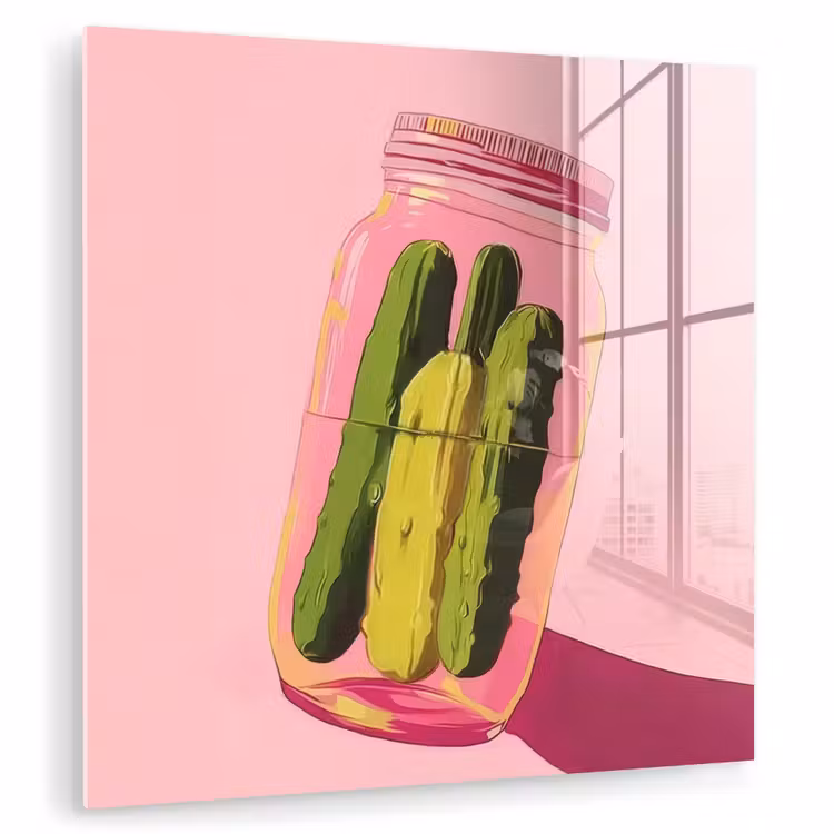 Augurken - Pot - Schaduw - Roze plexiglas 5mm klein -zzzproduct_nieuw