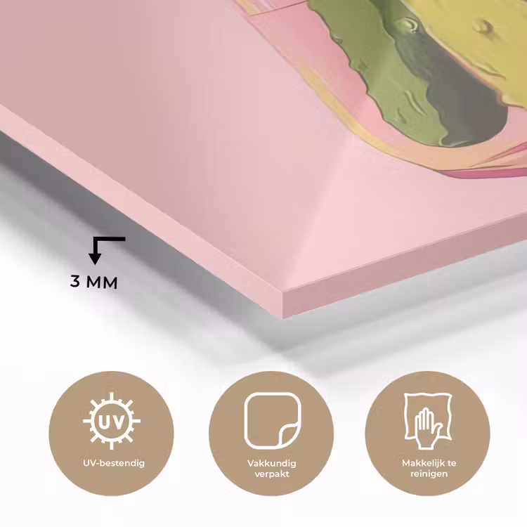 Augurken - Pot - Schaduw - Roze plexiglas 5mm klein -sfeer2