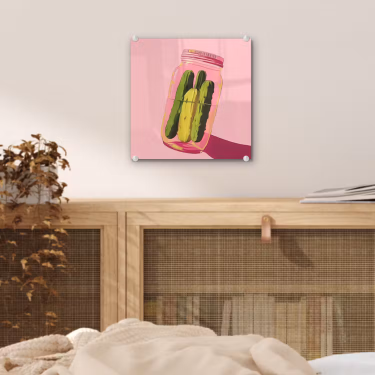 Augurken - Pot - Schaduw - Roze plexiglas 5mm klein -sfeer4