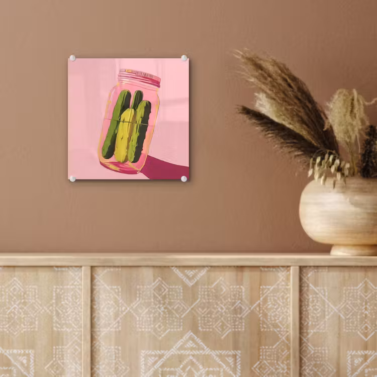 Augurken - Pot - Schaduw - Roze plexiglas 5mm klein -sfeer5