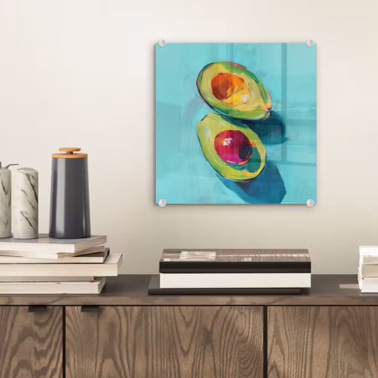Avocado - Groen - Pit - Schaduw plexiglas 5mm klein -sfeer1
