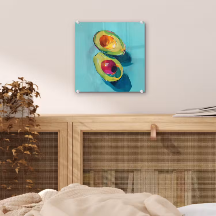 Avocado - Groen - Pit - Schaduw plexiglas 5mm klein -sfeer4