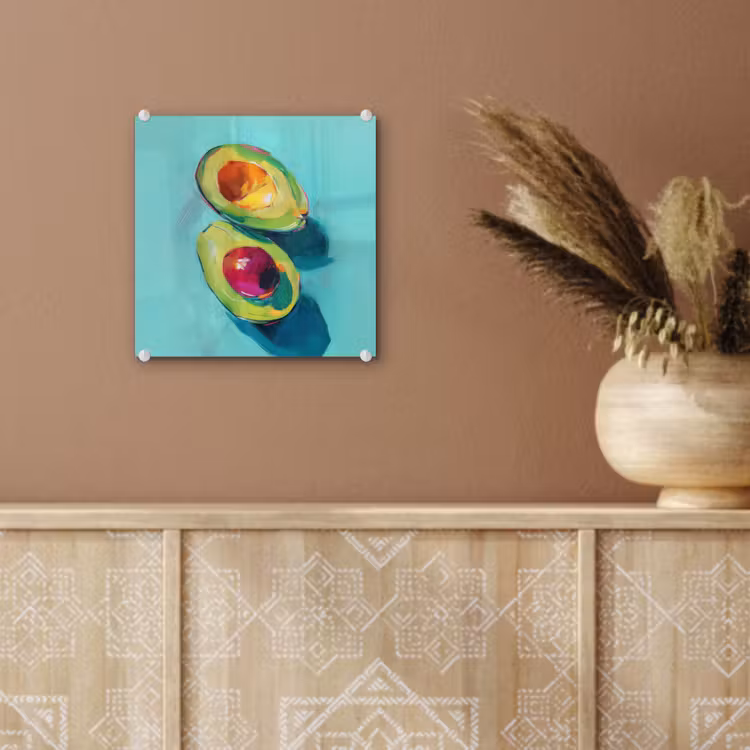 Avocado - Groen - Pit - Schaduw plexiglas 5mm klein -sfeer5