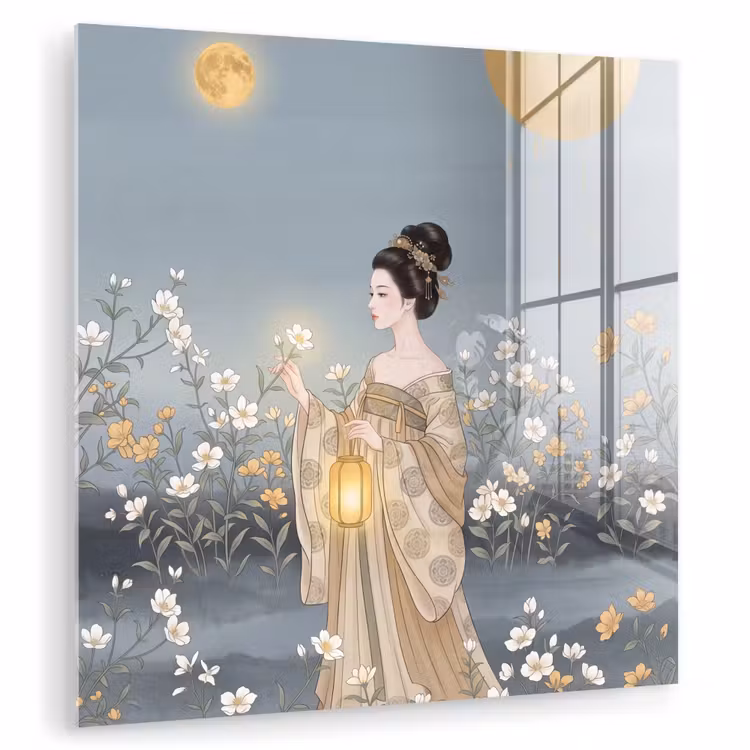 Aziatisch - Vrouw - Kimono plexiglas 5mm klein -zzzproduct_nieuw