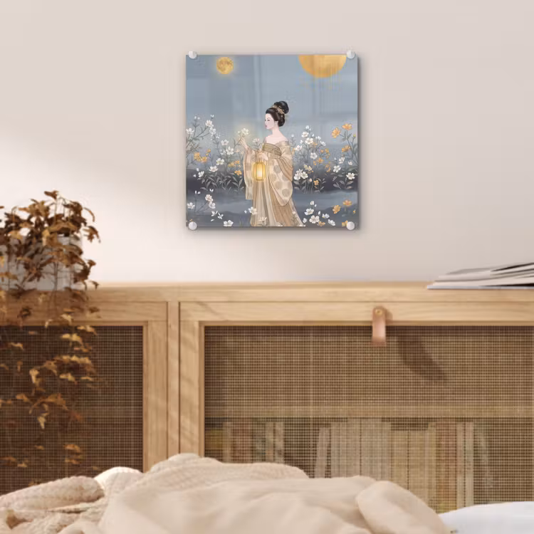 Aziatisch - Vrouw - Kimono plexiglas 5mm klein -sfeer4