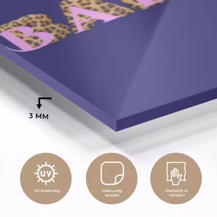 Badass - Panterpint - Schaduw - Roze plexiglas 5mm klein -sfeer2