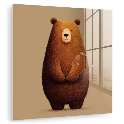 Beer - Minimalistisch - Bruin plexiglas 5mm klein -zzzproduct_nieuw