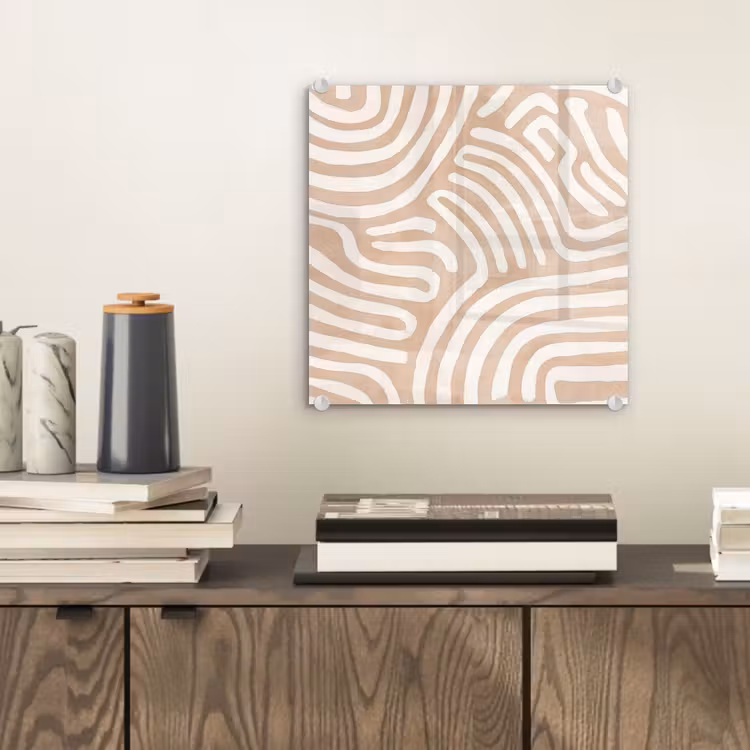 Beige - Aardspatroon plexiglas 5mm klein -sfeer1
