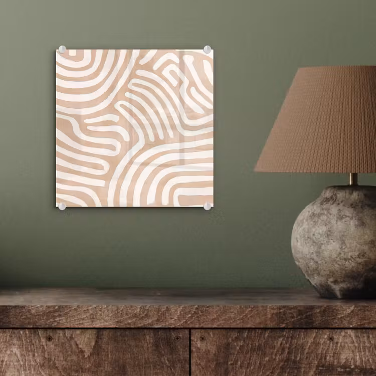 Beige - Aardspatroon plexiglas 5mm klein -sfeer3