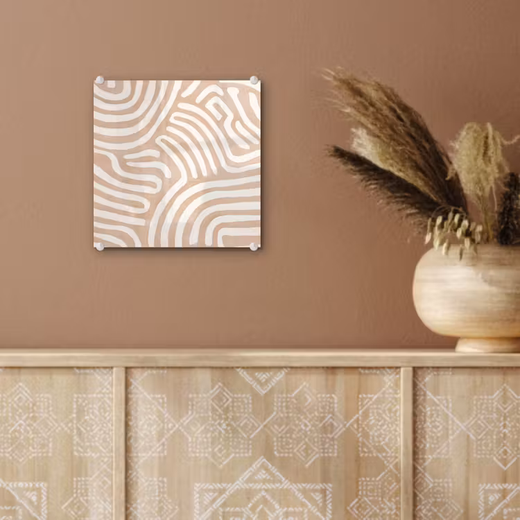 Beige - Aardspatroon plexiglas 5mm klein -sfeer5