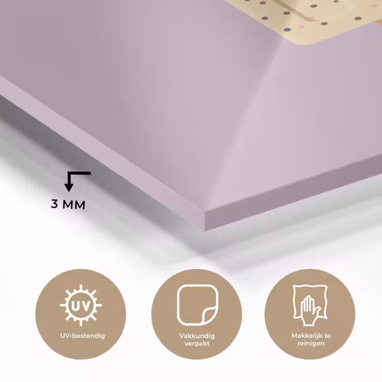 Beige - Ijsje - Spikkels plexiglas 5mm klein -sfeer2
