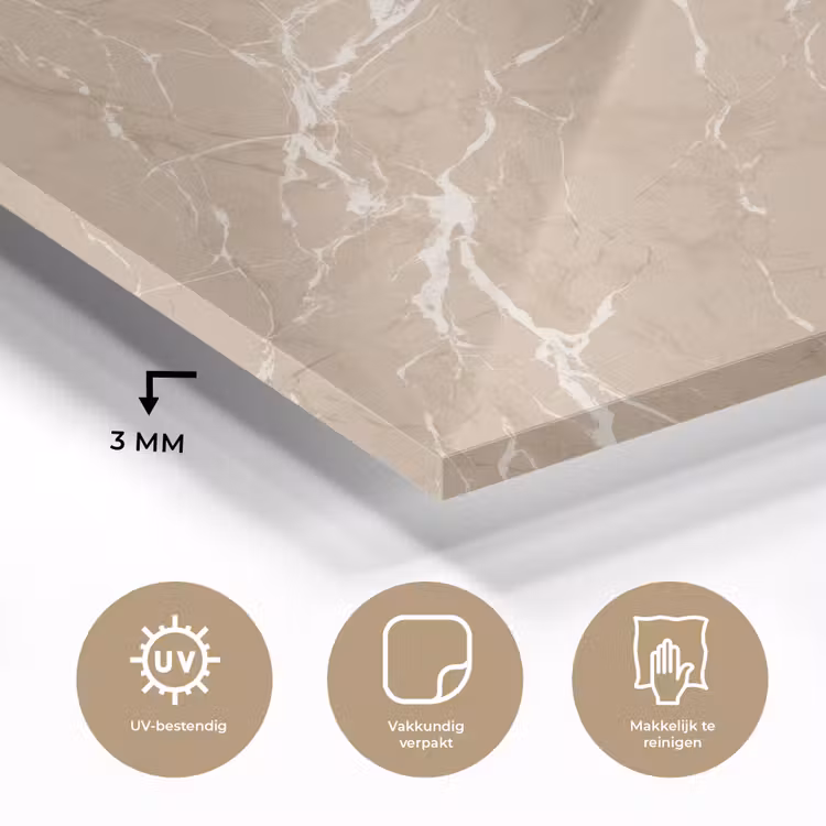 Beige - Marmer - Organisch - Wit plexiglas 5mm klein 11 -sfeer2