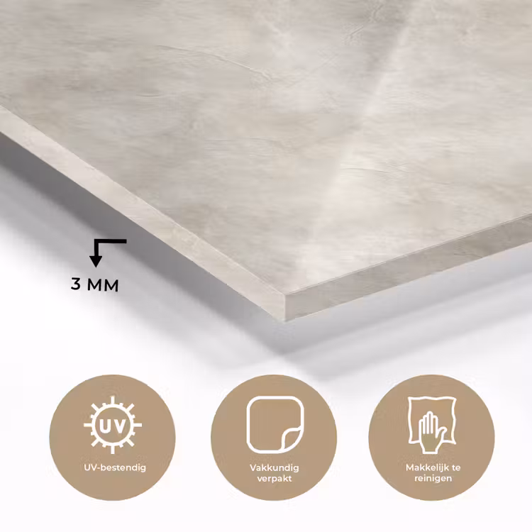 Beige - Reliëfstructuur - Natuursteen plexiglas 5mm klein 11 -sfeer2