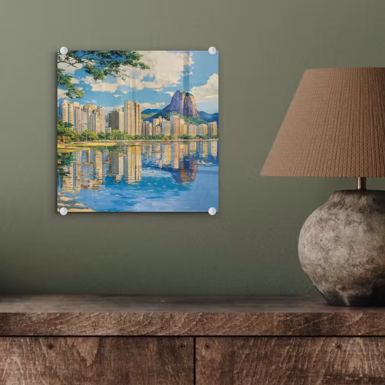 Berg - Skyline - Strand - Water plexiglas 5mm klein -sfeer3