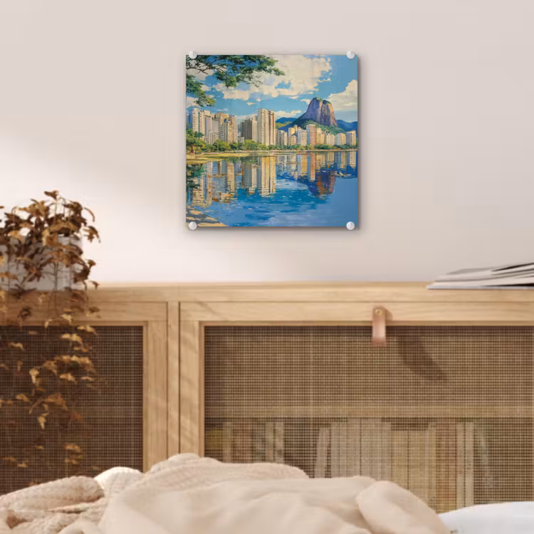 Berg - Skyline - Strand - Water plexiglas 5mm klein -sfeer4