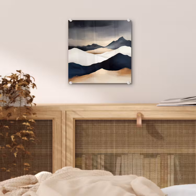 Bergen - Donkerblauw - Landschap plexiglas 5mm klein -sfeer4