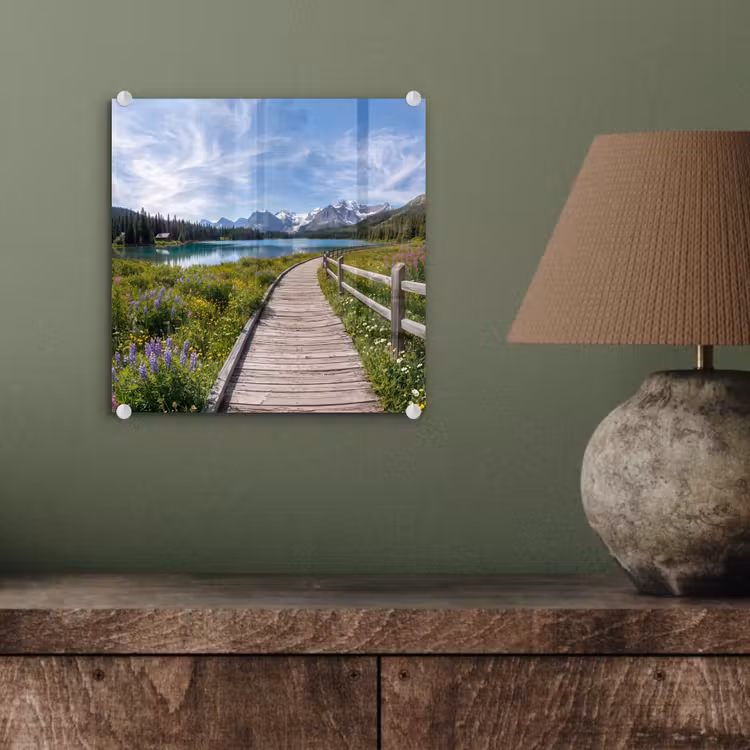 Bergen - Meer - Landschap - Blauw plexiglas 5mm klein -sfeer3