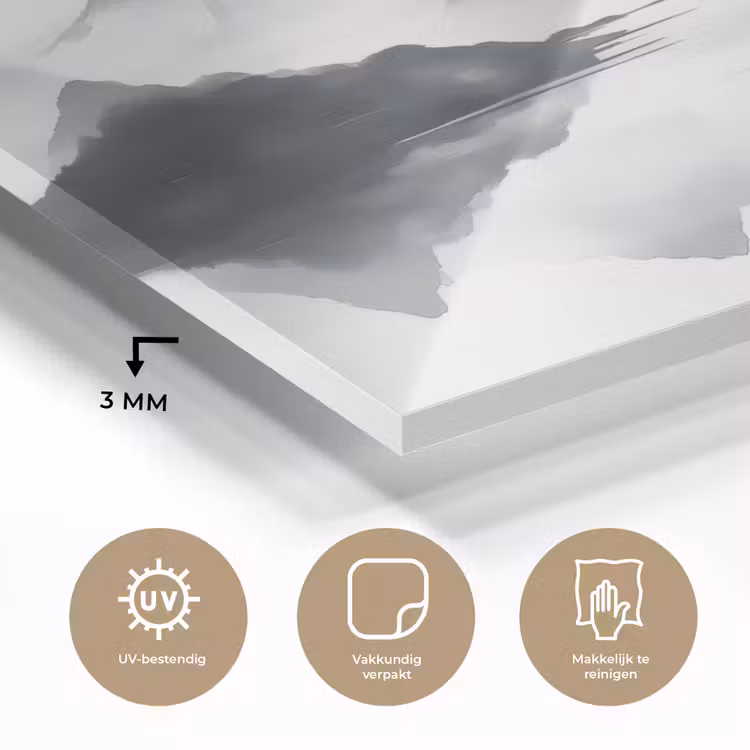 Bergen - Mistig - Water - Wit plexiglas 5mm klein -sfeer2