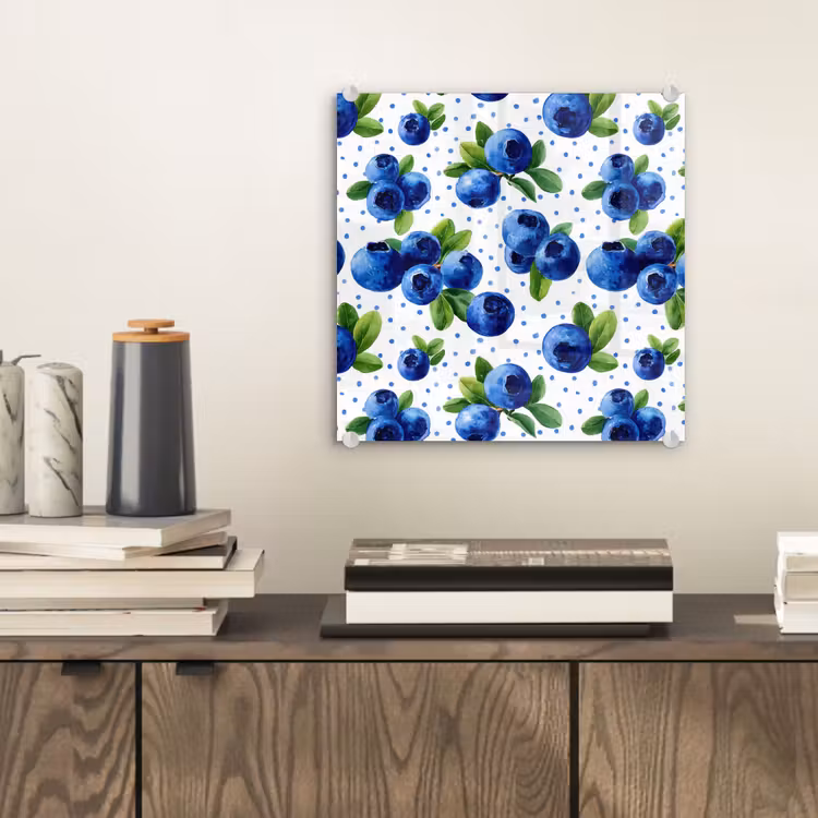 Bessen - Patroon - Blauw plexiglas 5mm klein 11 -sfeer1