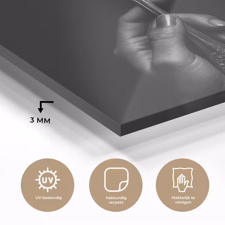 Bestek - Zwart - Wit plexiglas 5mm klein -sfeer2
