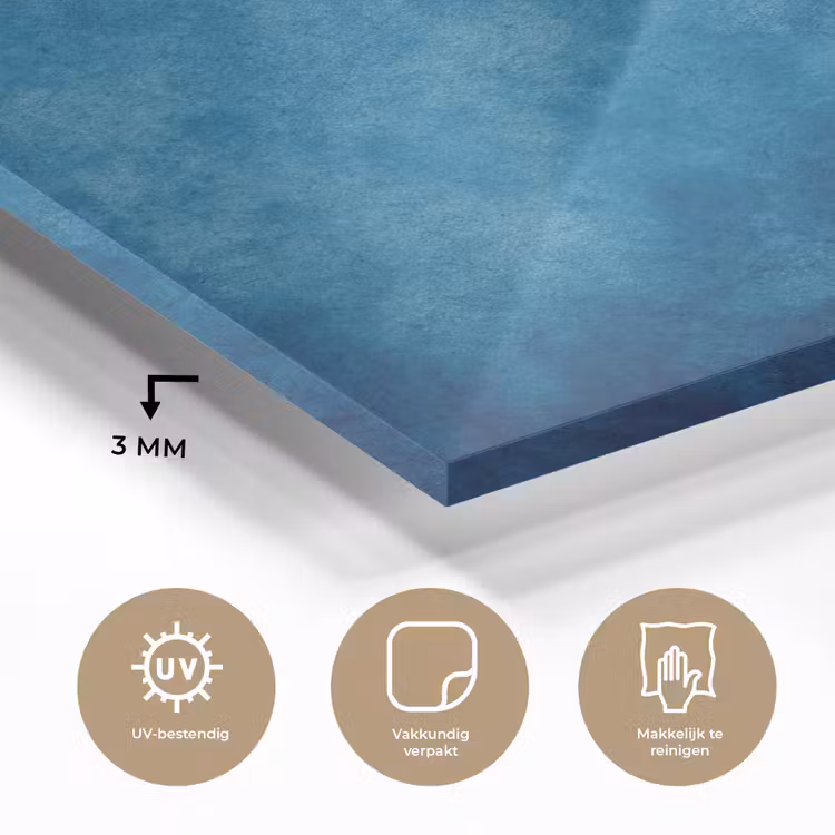 Beton - Blauw - Vintage - Structuur - Industrieel plexiglas 5mm klein -sfeer2