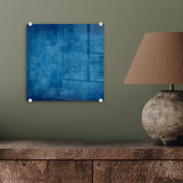 Beton - Blauw - Vintage - Structuur - Industrieel plexiglas 5mm klein -sfeer3