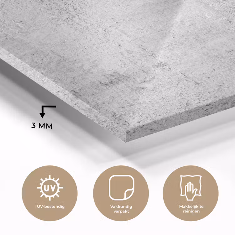 Beton - Grijs - Patroon - Vintage - Industrieel plexiglas 5mm klein -sfeer2