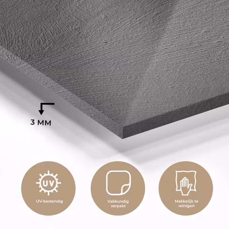 Beton print - Industrieel - Zwart plexiglas 5mm klein -sfeer2