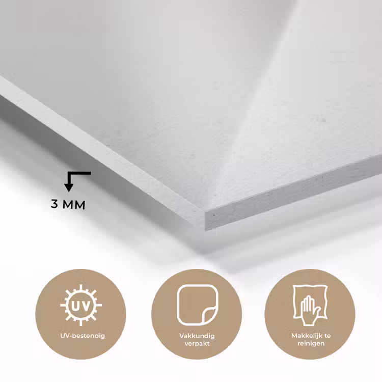 Beton - Wit - Modern plexiglas 5mm klein -sfeer2