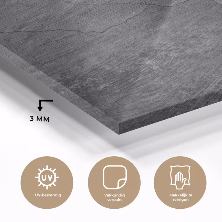 Beton - Zwart - Scheur plexiglas 5mm klein -sfeer2