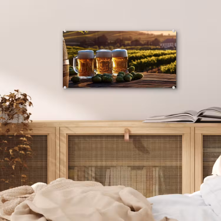 Bier - Hop - Landschap plexiglas 5mm klein -sfeer4