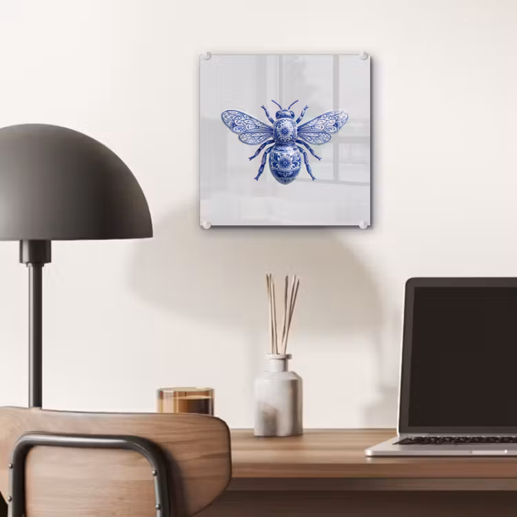 Bij - Modern - Delfts - Blauw plexiglas 5mm klein -sfeer6