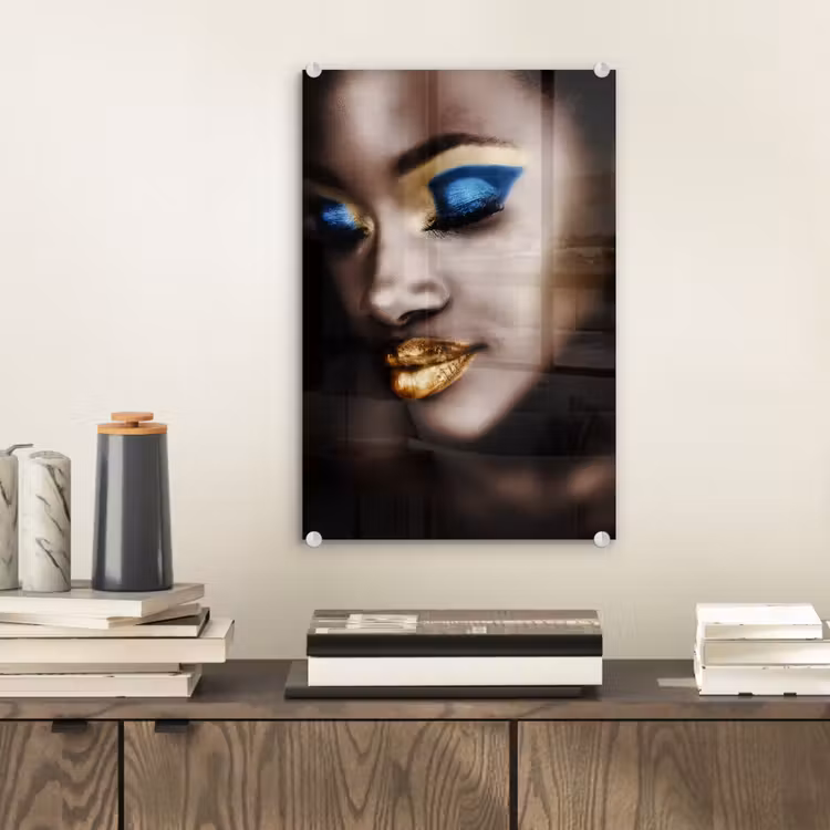 Black and Gold - Vrouw - Make up plexiglas 5mm klein -sfeer1