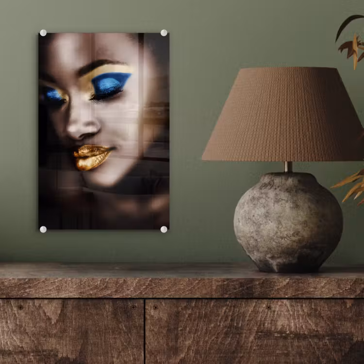 Black and Gold - Vrouw - Make up plexiglas 5mm klein -sfeer3