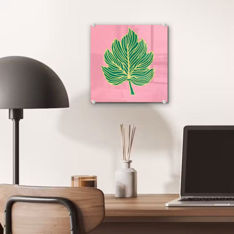 Blad - Groen - Illustratie - Minimalistisch plexiglas 5mm klein -sfeer6