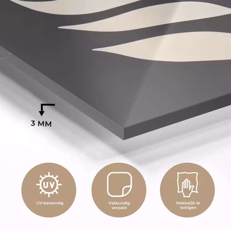Blad - Wit - Minimalistisch plexiglas 5mm klein -sfeer2
