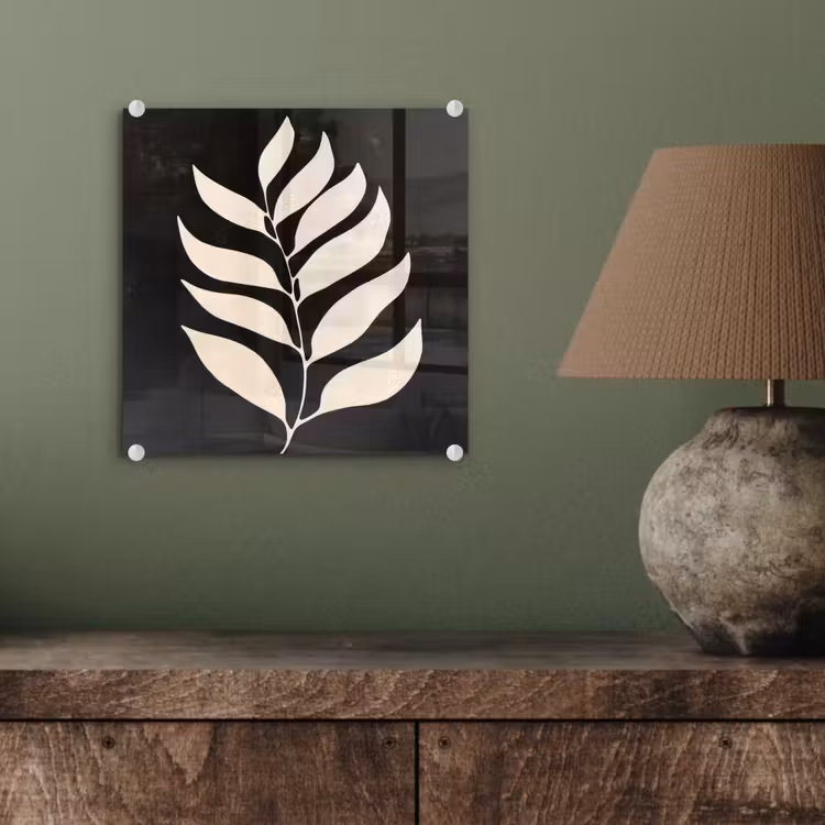 Blad - Wit - Minimalistisch plexiglas 5mm klein -sfeer3