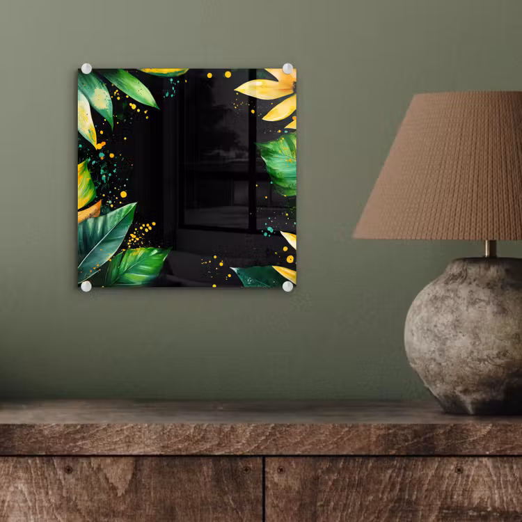 Bladeren - Groen - Geel - Verf - Jungle plexiglas 5mm klein -sfeer3