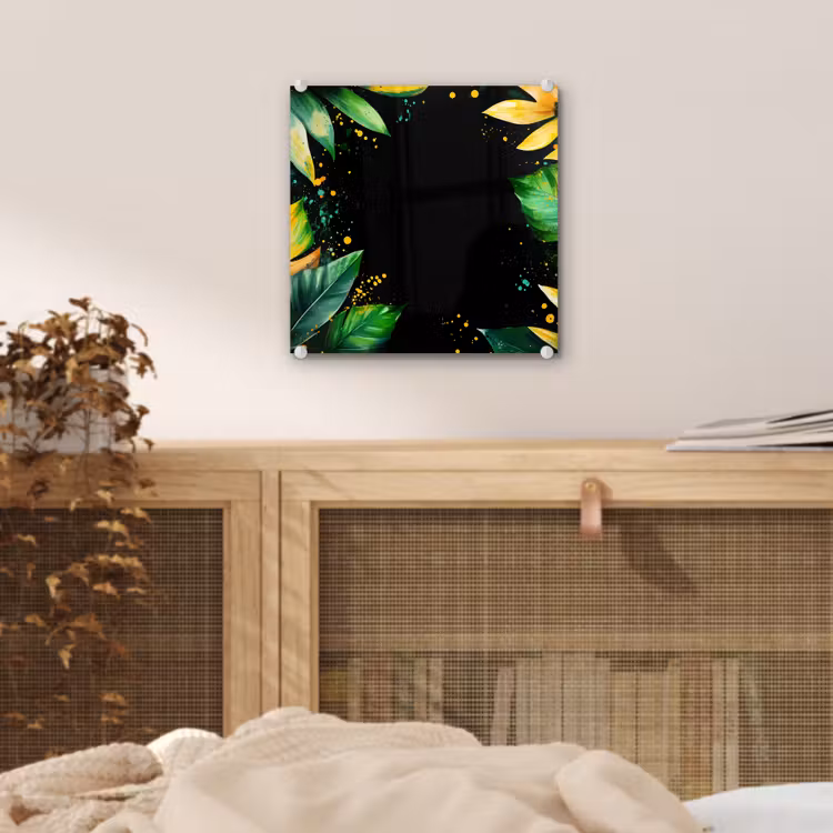 Bladeren - Groen - Geel - Verf - Jungle plexiglas 5mm klein -sfeer4