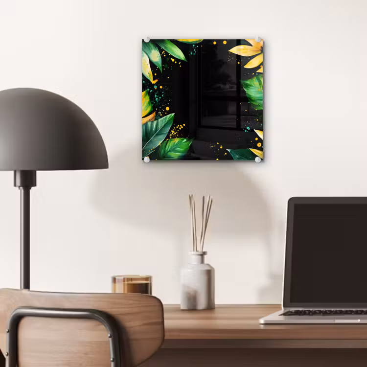 Bladeren - Groen - Geel - Verf - Jungle plexiglas 5mm klein -sfeer6